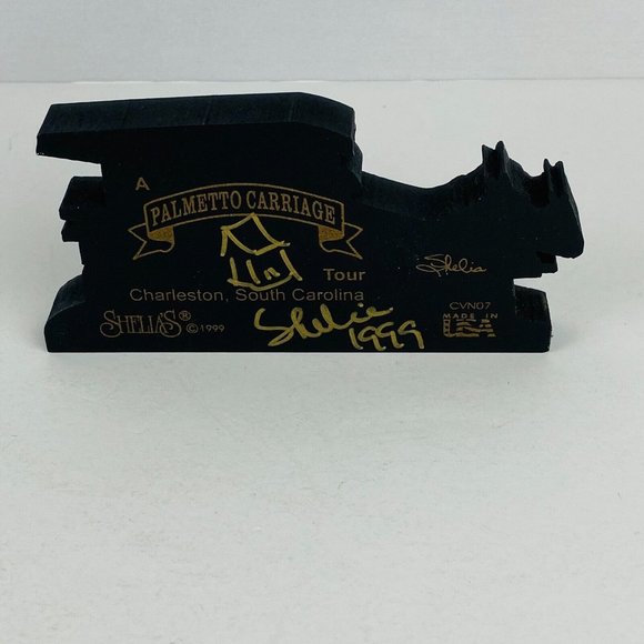 Shelia's Shelia Sheila Palmetto Carriage Tour CVN07 Signed By Artist Wood Art - Picture 11 of 11